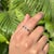 Contemporary 14k Gold Stackable Sapphire & Diamond Alternate Band Ring Size 5 For Sale - Image 3 of 14