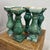 Early 20th Century Green Glaze Ceramic Columns with Weathered Texture For Sale - Image 5 of 16