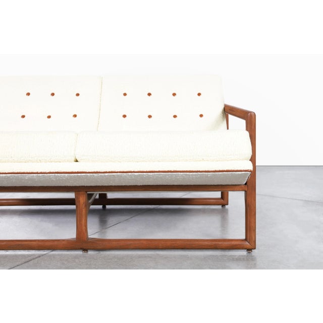 Mid-Century Modern Mid-Century Modern Walnut Loveseat Attributed to Milo Baughman for Thayer Coggin For Sale - Image 3 of 10