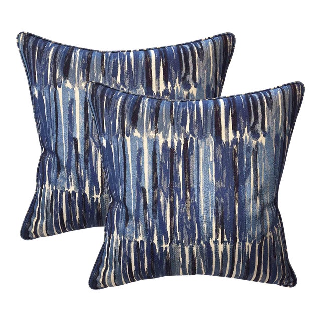 Donghia Down Feather Embroidered Designer Pillows Set Of 2