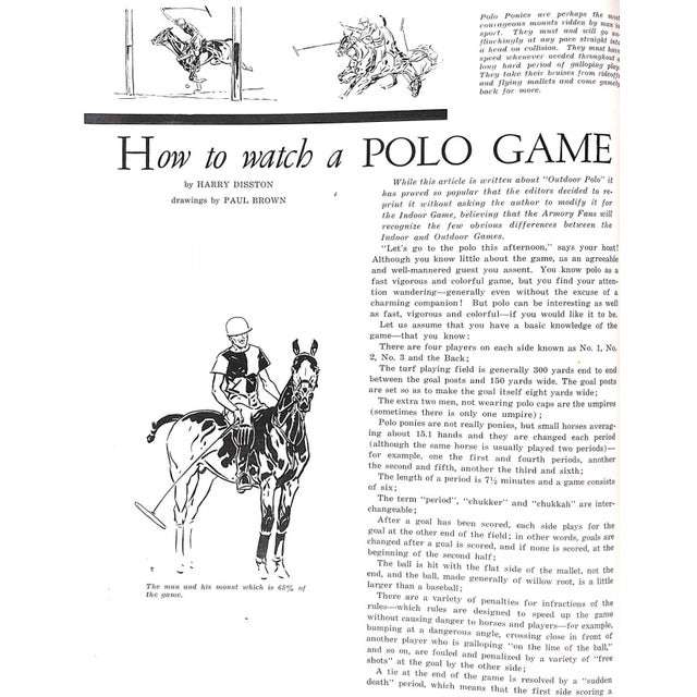 Polo Magazine Summer-Fall 1955 Blind Brook Polo Club Purchase, New York Program For Sale - Image 16 of 18