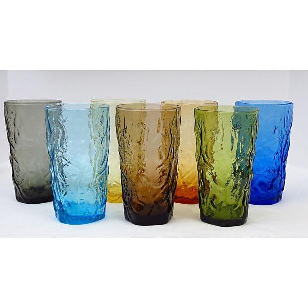 MultiColor Glass Tumblers Set of 7 Chairish