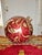 This is a Christmas Store Display/ Prop Vintage Fiberglass Ornate 30" Christmas Ornament that is a Cherry Clear Coat Red...