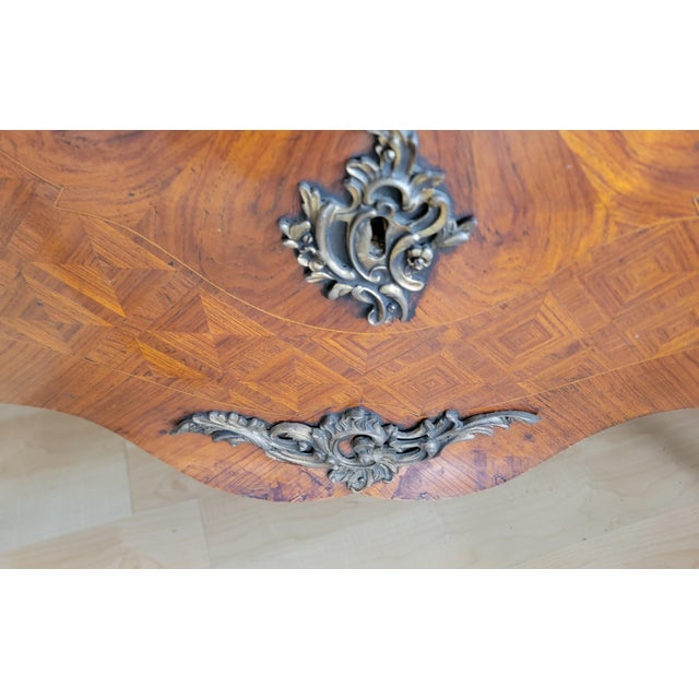 Louis XV Bombe Commode or Chest With Marble Top For Sale - Image 12 of 16