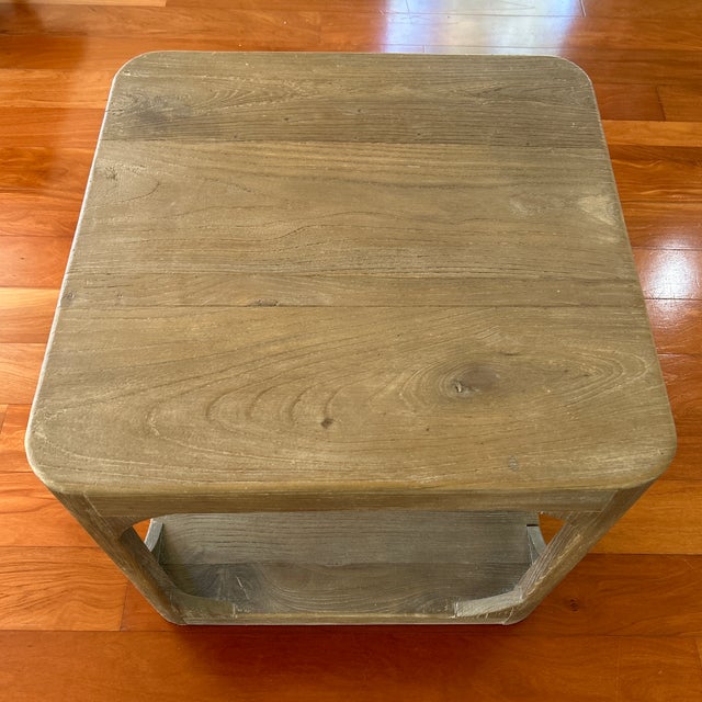 Restoration Hardware Restoration Hardware Martens Elm Square Side Table For Sale - Image 4 of 6