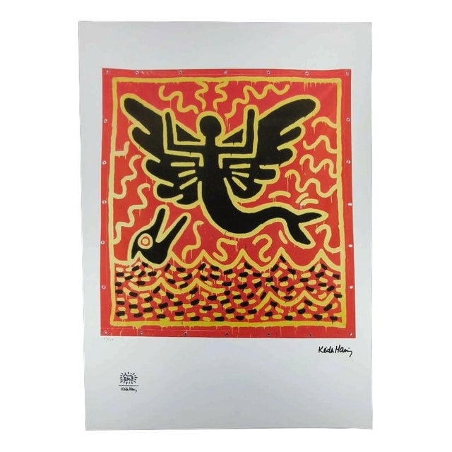Keith Haring, Figurative Composition, 1990s, Limited Edition Lithograph For Sale - Image 9 of 9
