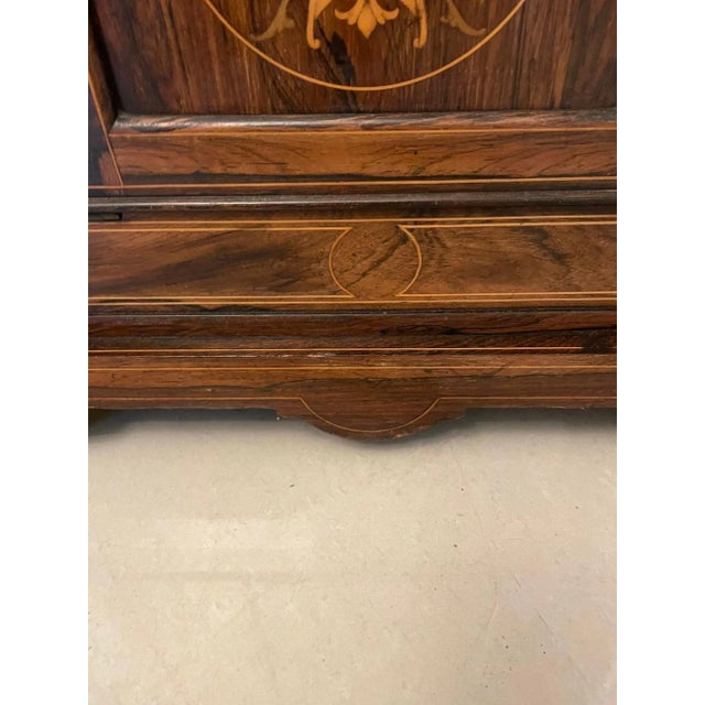 Brown Antique Edwardian Rosewood Inlaid Side Cabinet For Sale - Image 8 of 14