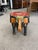Indian Vintage Handpainted Solid Wooden Elephant FootStool, 15 Inches Tall, Indian Style For Sale - Image 3 of 8