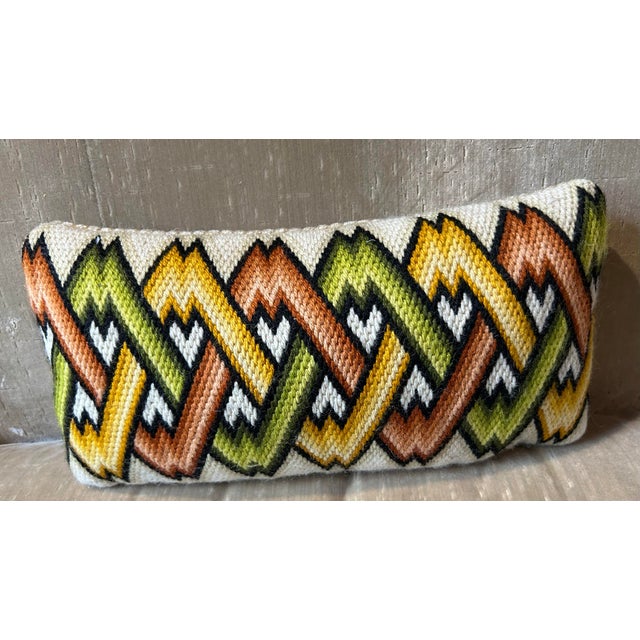 Bargello Needlepoint Pillows For Sale - Image 4 of 9