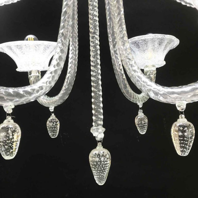 Vintage Blown Glass Chandelier, 1940s For Sale - Image 14 of 16