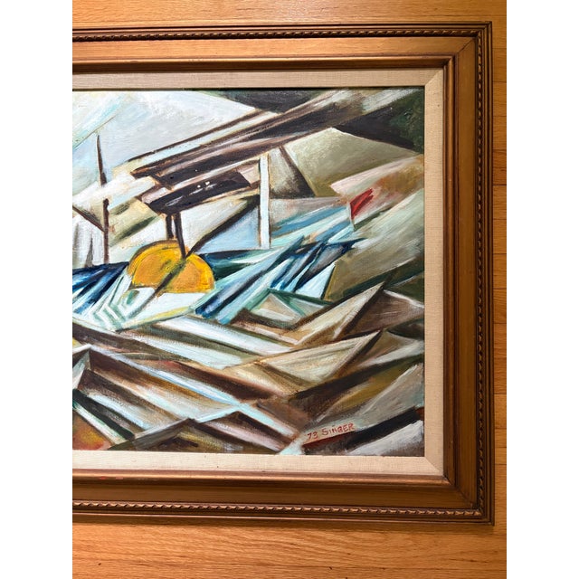 1973 Abstract Cubist Original Art by Singer For Sale In Greenville, SC - Image 6 of 6