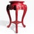 Vintage Chinese Burgundy Red Carved Wood End Table Pedestal For Sale - Image 9 of 18