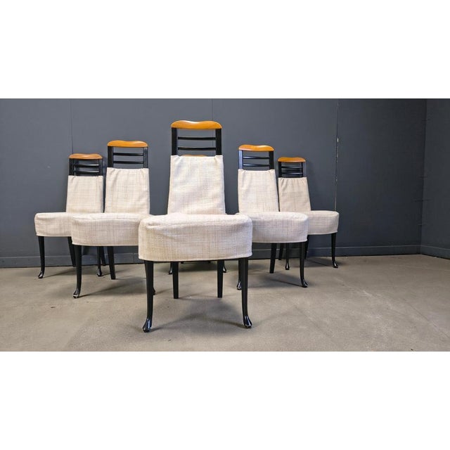 Vintage Dining Chairs attributed to Giorgetti, 1970s, Set of 6 For Sale - Image 13 of 17