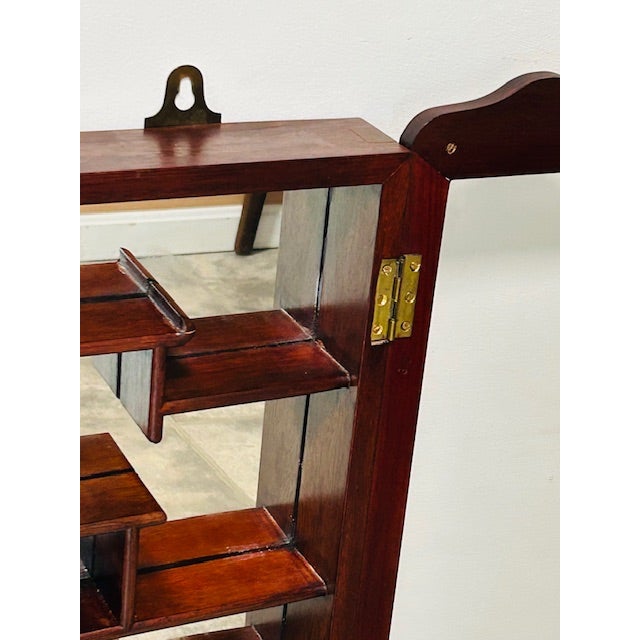 Wood Vintage Chinese Solid Rosewood Oriental Wall Curio For Sale - Image 7 of 16