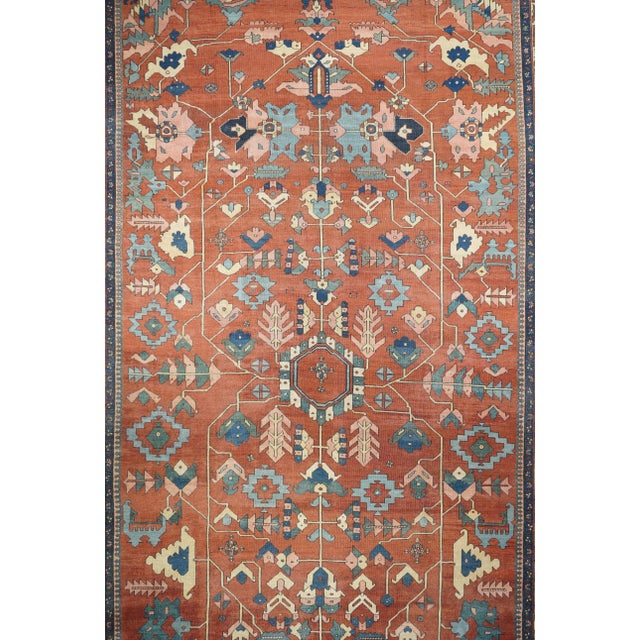 Persian Antique Serapi Rug 11'7'' X 19'4'' For Sale - Image 3 of 10