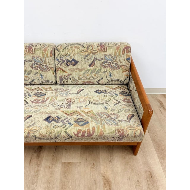 Tan Vintage Sleeper Sofa Hestbæk Style Danish MCM Teak Convertible Daybed Pullout Couch For Sale - Image 8 of 17