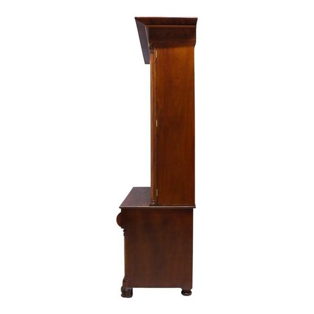 Classical American Empire Step Back Cupboard With Mullioned Doors C1840 For Sale - Image 14 of 16