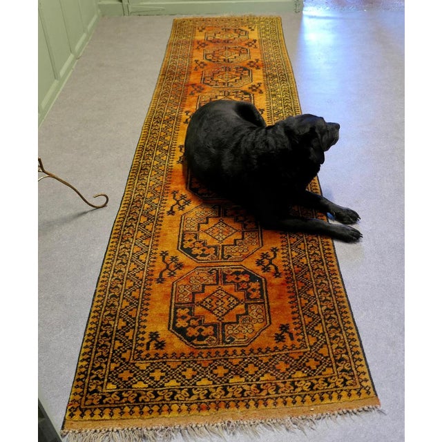 Boho Chic Vintage Hall Runner Rug with Pattern, 1930 For Sale - Image 3 of 8