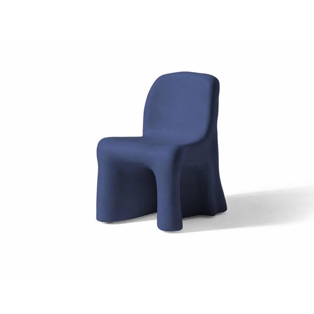 Dalila Blue Armless Outdoor Chairs by Gaetano Pesce for Cassina, Set of 4 For Sale - Image 6 of 18