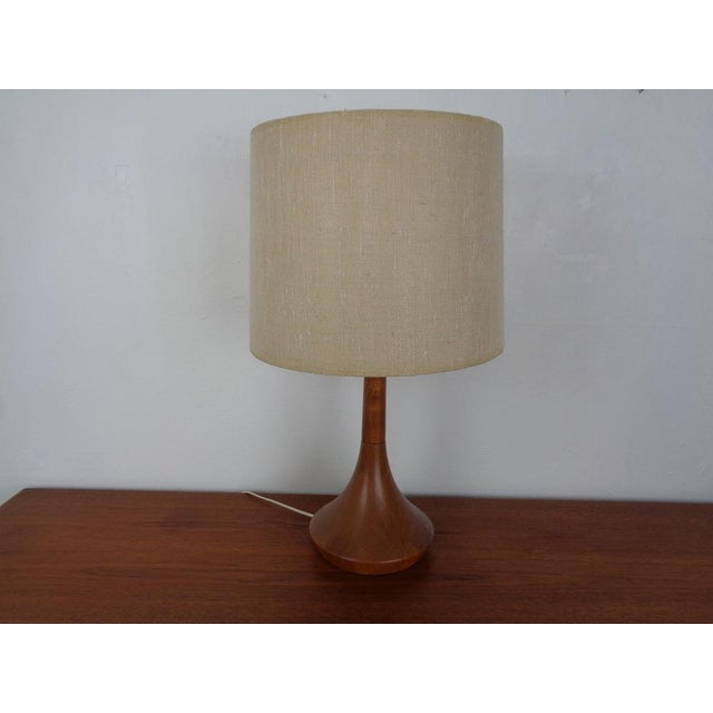 Wood Danish Teak Table Lamp from Kirk, 1960s For Sale - Image 7 of 17