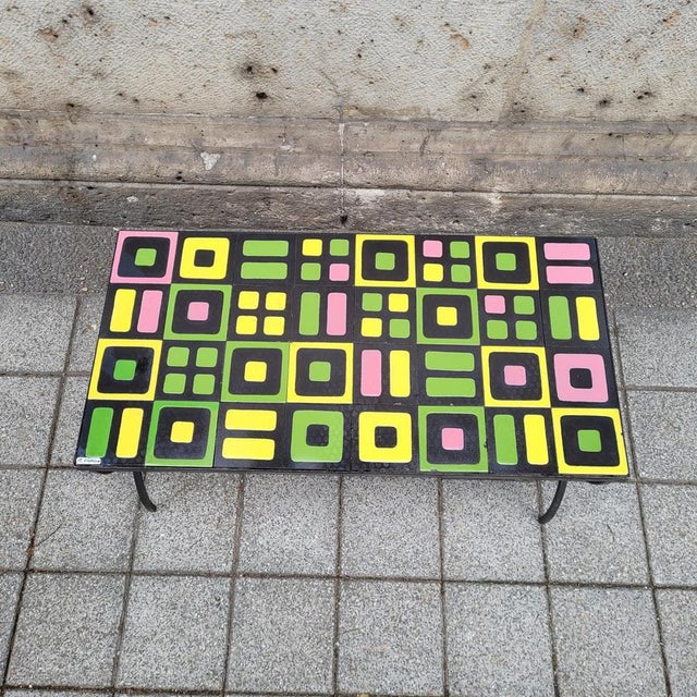 Coffee Table in Vallauris Ceramic from Roger Capron, 1960s For Sale - Image 6 of 18