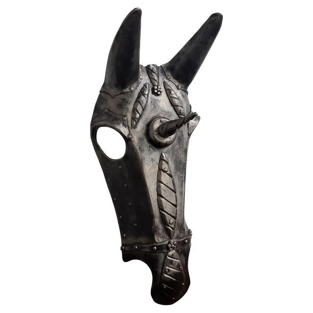 18th Century Italian Wrought Iron Horse Armor Mask For Sale - Image 9 of 9