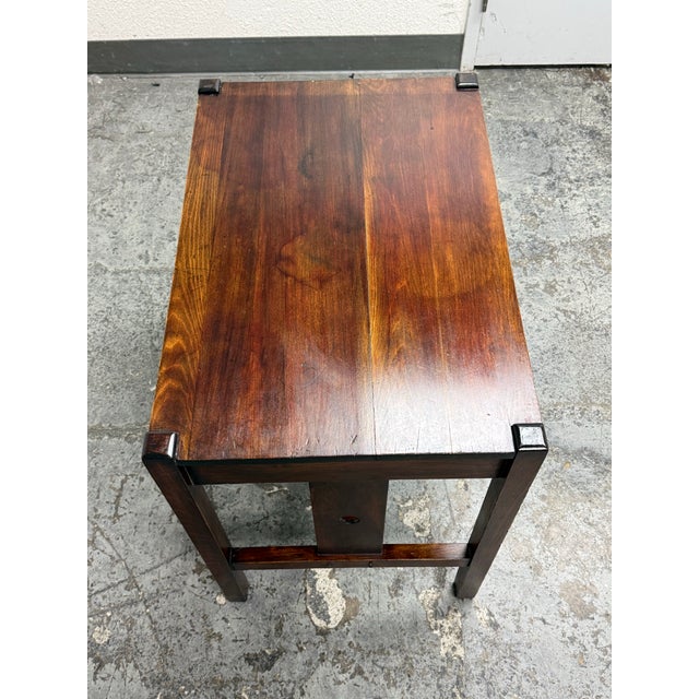 Antique Wood Desk + Drawer For Sale In San Francisco - Image 6 of 12