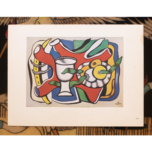 Pop Art 1948 After Fernand Léger, "Still Life With a White Vase" First Edition Period Offset Lithograph For Sale - Image 3 of 7
