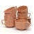 Mid 20th Century Immaculate Blush Colored Tea Cups & Saucers by Bordallo Pinheiro Portugal - Set of 6 For Sale - Image 5 of 8
