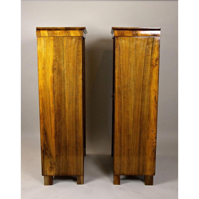 Biedermeier Nutwood Cabinets, Austria, 1830s, Set of 2 For Sale - Image 12 of 18