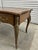 Vintage Karges French Provincial Walnut Executive Writing Desk With Embossed Leather Top For Sale - Image 9 of 18
