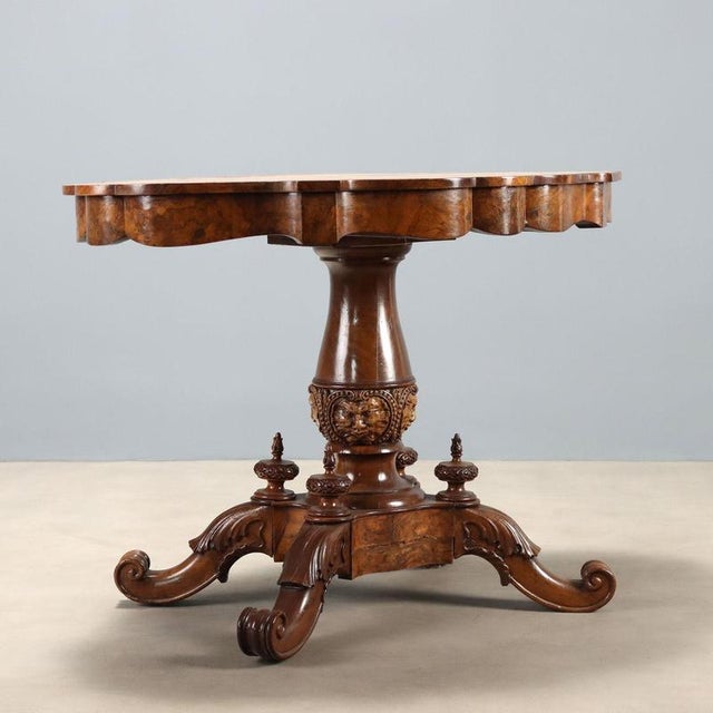 Luigi Filippo Biscuit Table in Walnut For Sale - Image 9 of 10