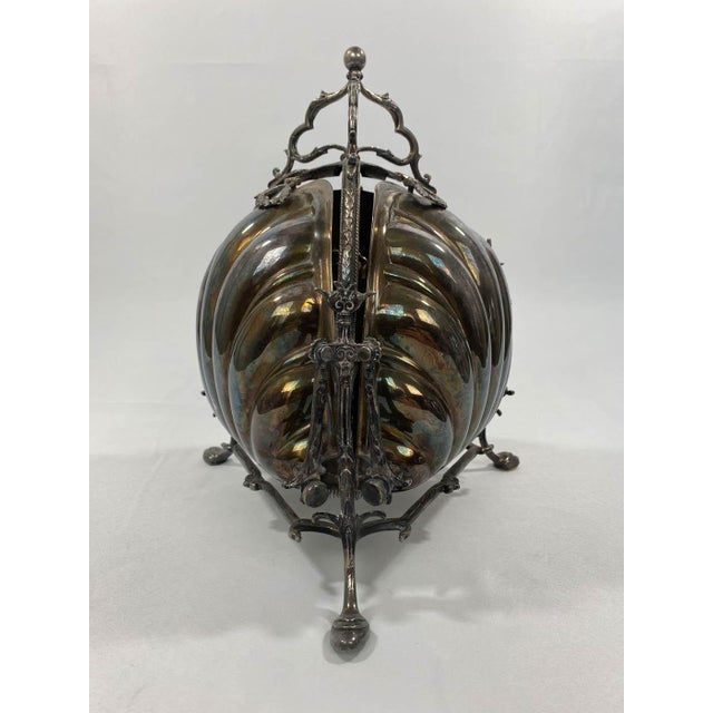 Silver Plate Sheffield Triple Bun Warmer For Sale - Image 4 of 11