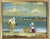 Traditional Original Signed Framed Oil Painting on Canvas Depicting a Beach Day For Sale - Image 3 of 15