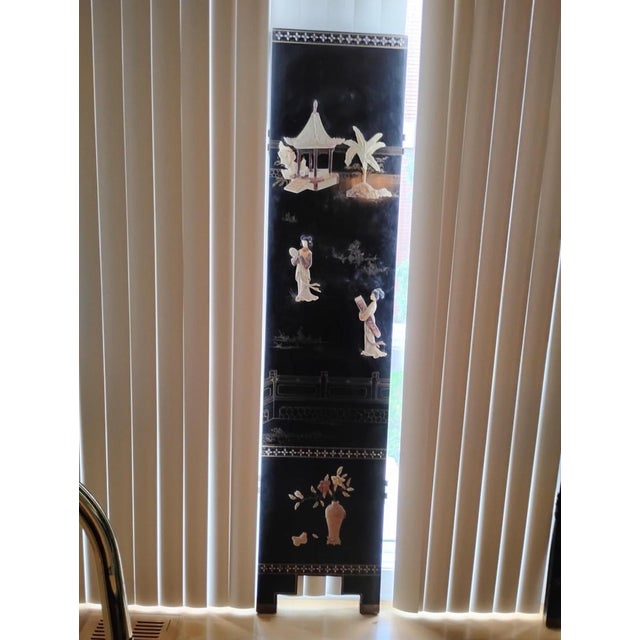 Asian Screen 6 Panel Room Divider Dressing Screen For Sale - Image 14 of 18