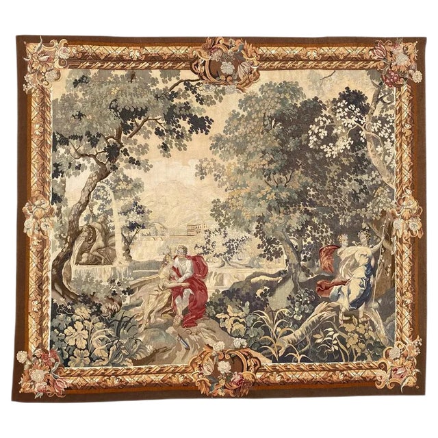 Antique French Aubusson Tapestry For Sale