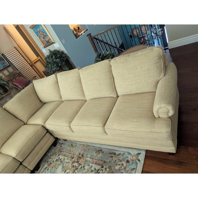 Textile Tweed Bassett Sectional - 4 Pieces For Sale - Image 7 of 8
