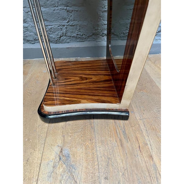 Italian Mirrored and Lacquered Goatskin Console Tables, 1950, Set of 2 For Sale - Image 13 of 17