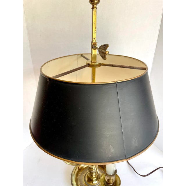 Louis XVI Style Bouillotte Table Lamp With Eagle Head and Arrow Details For Sale - Image 9 of 12