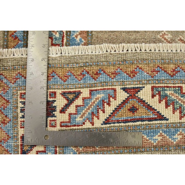 Kazak Runner 2’8” X 9’8” Brown Wool Tribal Hand-Knotted Oriental Rug For Sale - Image 12 of 12