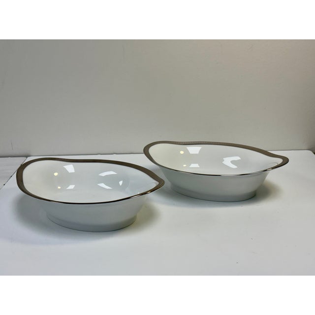 Charles Haviland & C. Parlon Limoges Malmaison Platinum (No Verge) Porcelain Set - 8 Pieces For Sale - Image 14 of 17