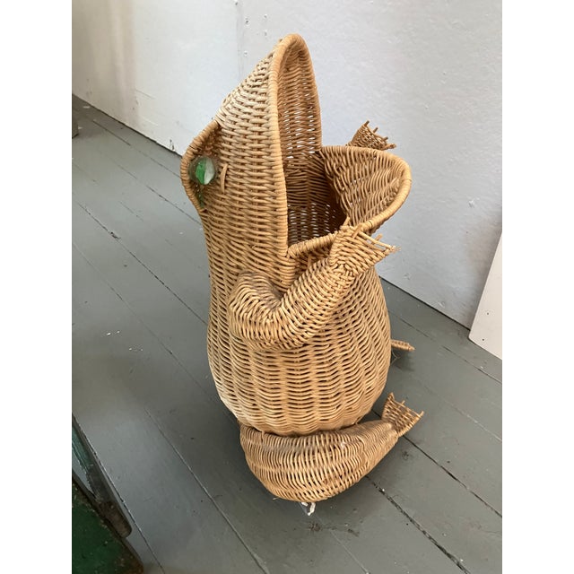 1970’s Vintage Wicker Frog Basket Chairish