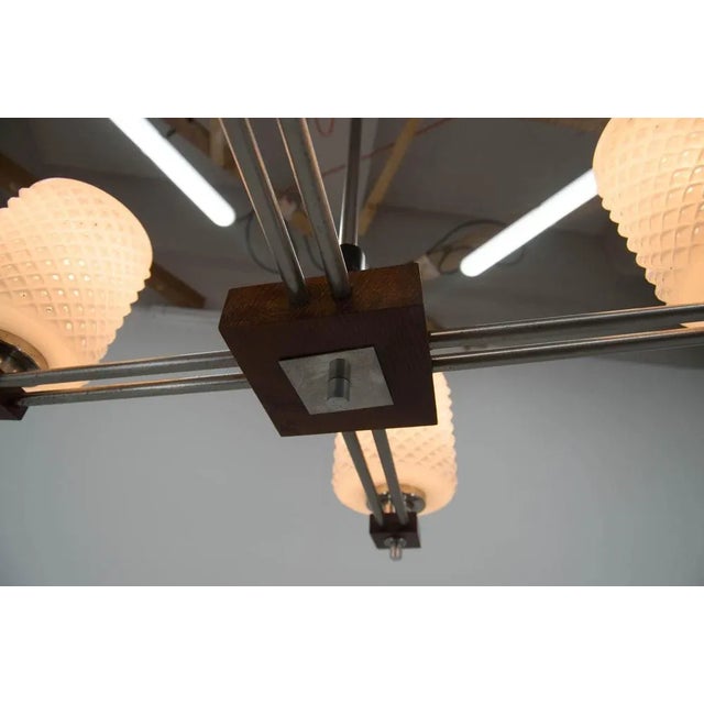 Midcentury 4-Flamming Chandelier, 1950s For Sale - Image 9 of 11