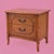 A pair of faux bamboo nightstands by Broyhill, each with two drawers framed by faux bamboo corner posts and fitted with...