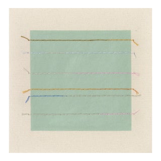 Sage Green Square Geometric Minimalist Art Print by Emily Keating Snyder, 36 X 36 Unframed Print For Sale