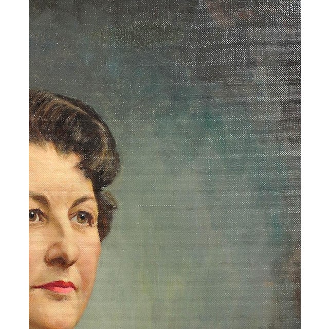 Brown Howard Barron, Katherine Merry Nee Horstmann, Director of Horstmann Gear Company, 1946, Oil on Canvas For Sale - Image 8 of 18