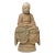 Chinese Rustic Distressed Finish Wood Lohon Monk Statue For Sale