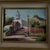 Traditional Mid 20th Century Village Scene with Church Painting, Framed For Sale - Image 3 of 4