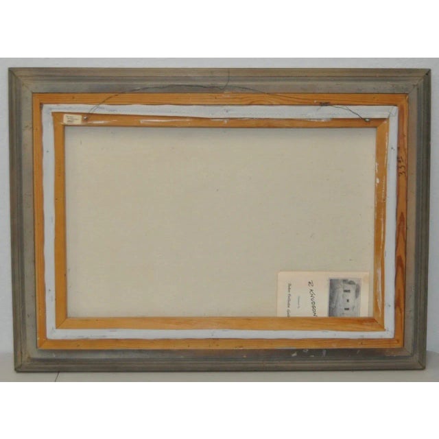 Wood Robert Knudson "Golden Afternoon" Original Oil on Canvas c.1970s For Sale - Image 7 of 10