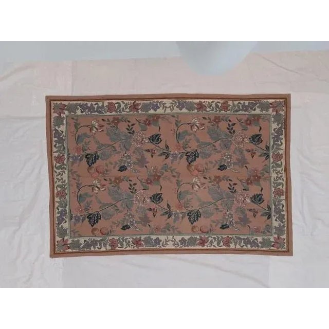 1970s 1970s Vintage Needle Point Rug - 5'9" X 8'9" For Sale - Image 5 of 5
